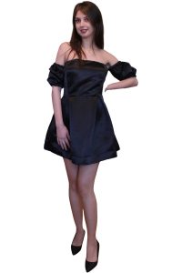 Rochie din tafta neagra Elenys